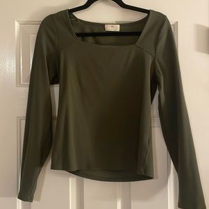 COPY - T.La green long sleeve top, size S